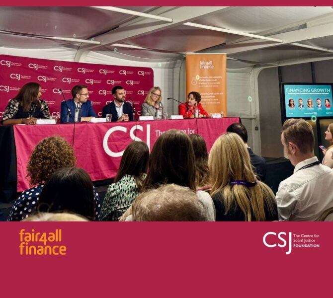 Panellist at the Labour Party Conference discussing Financing Growth and Financial Inclusion